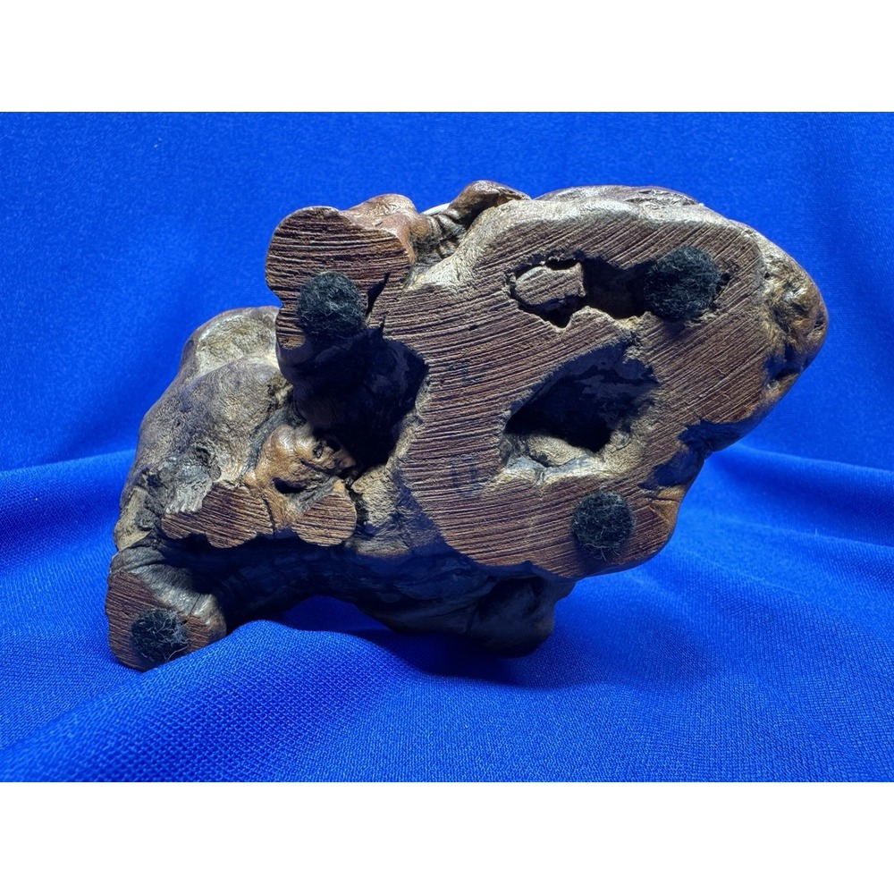 John Perry Pair Dolphin Figurines Burlwood Wood Base Sculpture Mother Calf VTG - Picture 6 of 9
